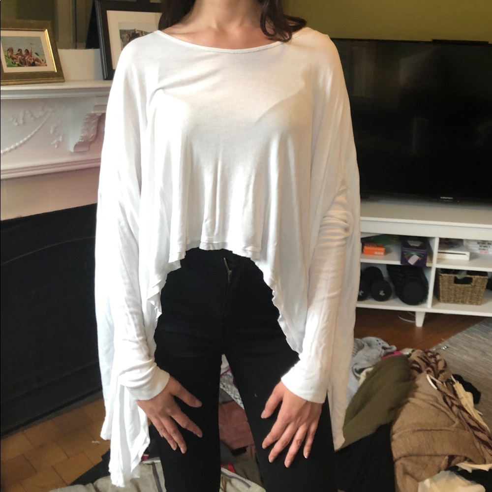 Free people white flowy long sleeve